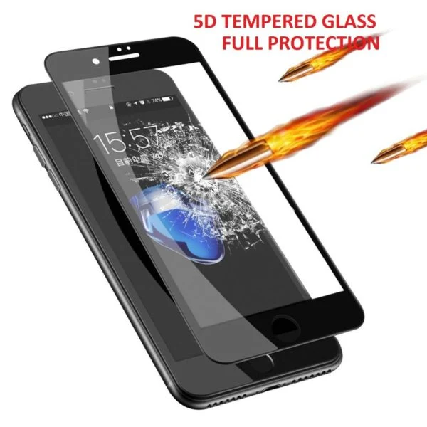 9D Full Cover 9H Premium Tempered Glass for iPhone 13 / 13 Pro / 14 / 16e / 17e – Black - Image 2