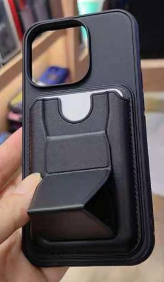Back Card Slot Soft Case For iPhone 14 Plus Black