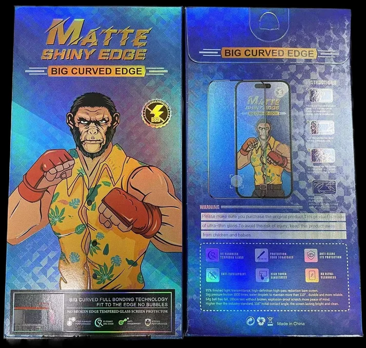 Bright Edge Matte Full Tempered Glass For iPhone 16 Pro Max
