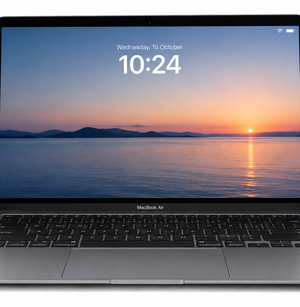 Apple MacBook Air M1 2020 A2337 Space Grey laptop Copy alt text