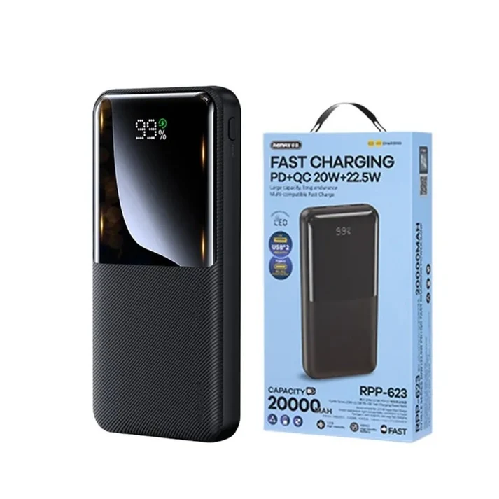 REMAX Cynlle Series RPP-623 20000mAh Fast Charging Power Bank – PD 20W + QC 22.5W