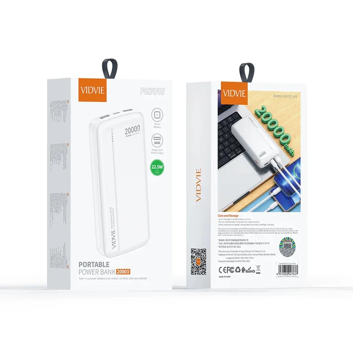 VIDVIE PB7015 20000mAh Portable Power Bank